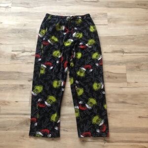 Dr. Seuss Black Pants with Green and Red Patterns